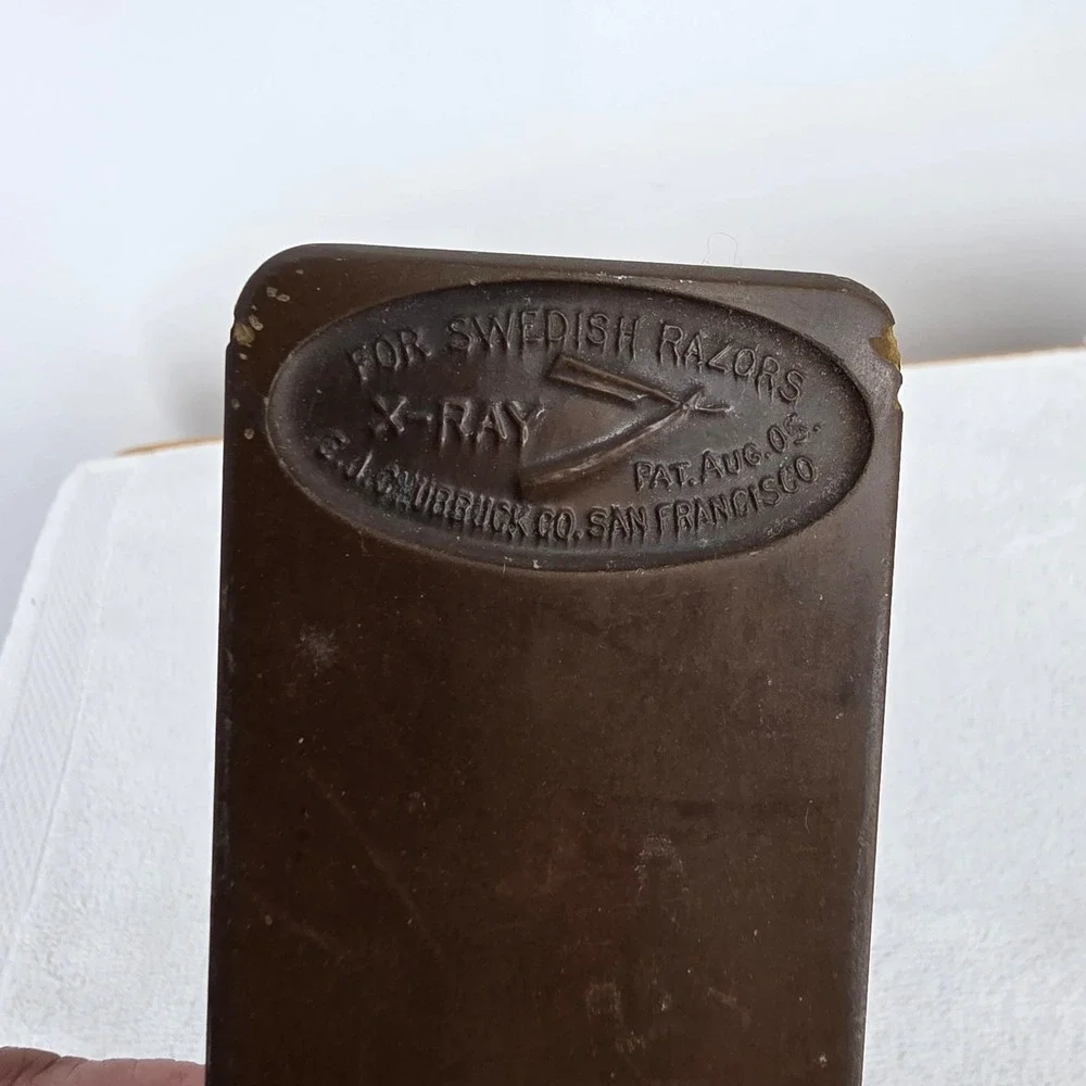 Antique X-Ray Razor Hone EJ Chubbuck Co San Francisco Swedish Razors Pat 1905